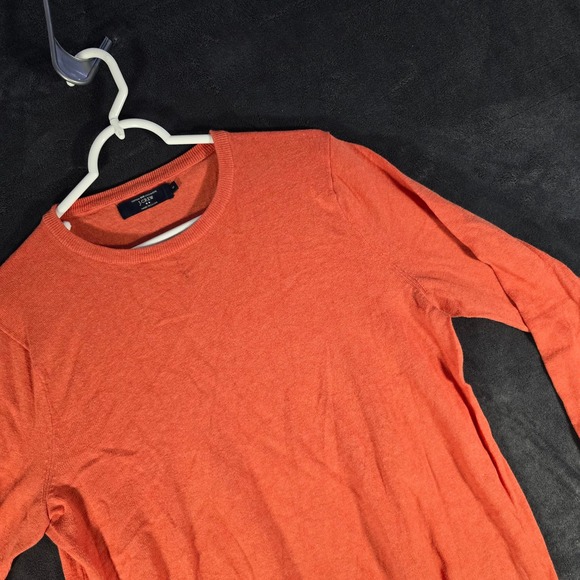 J.Crew Cotton Cashmere Sweater Crew Neck Pullover Soft Knit Coral‎ Mens S - Picture 1 of 8
